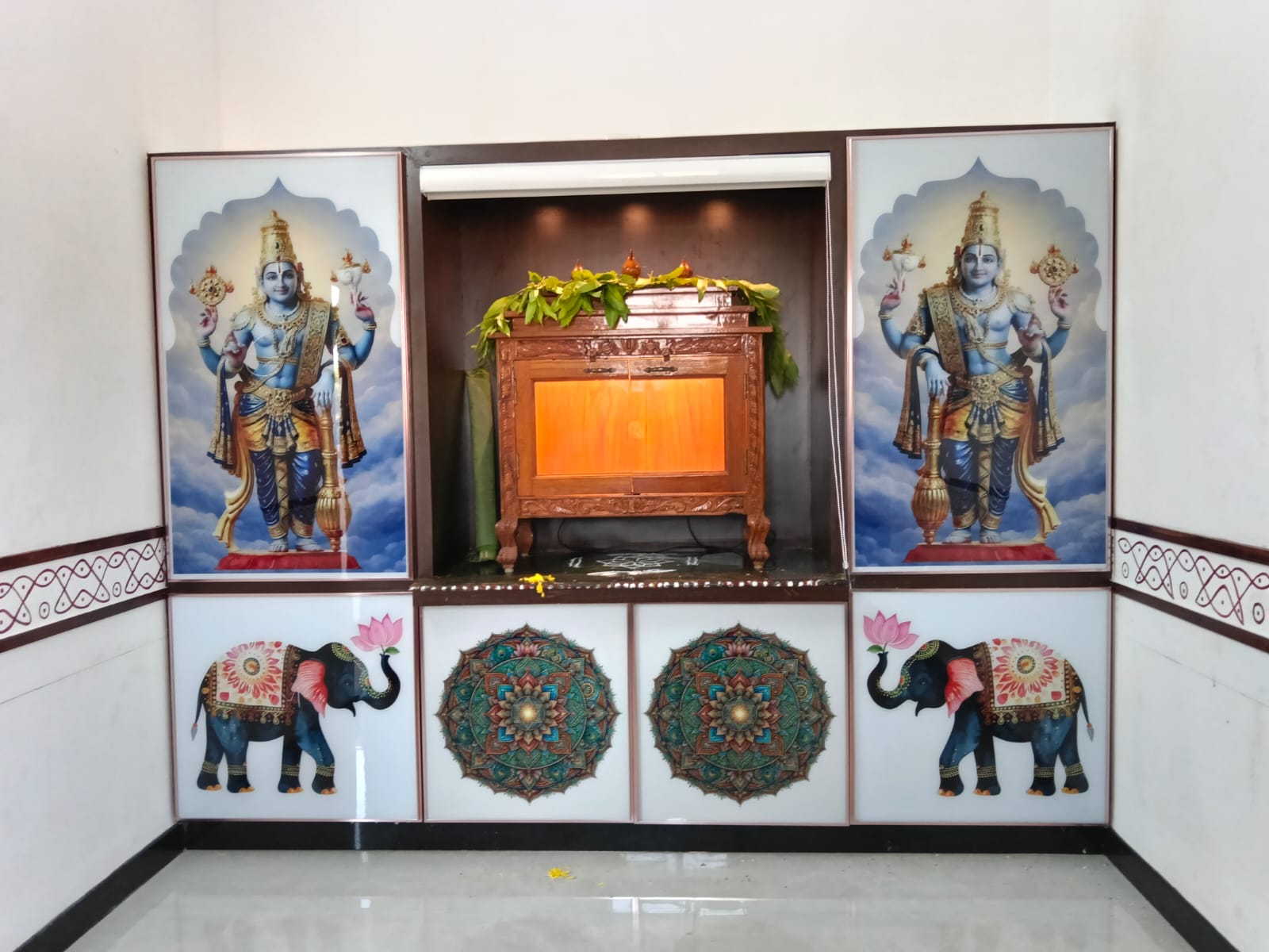 Pooja room transformation in vintage outfit